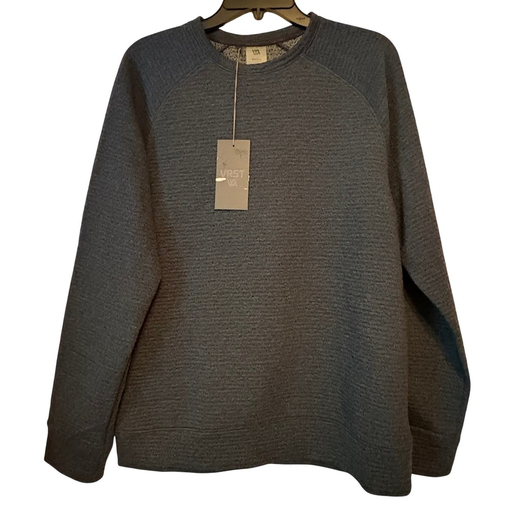 NWT VRST Mens Small RECHARGE CREW DARKER ARDOSIA SLATE HTHR Sweatshirt L/S